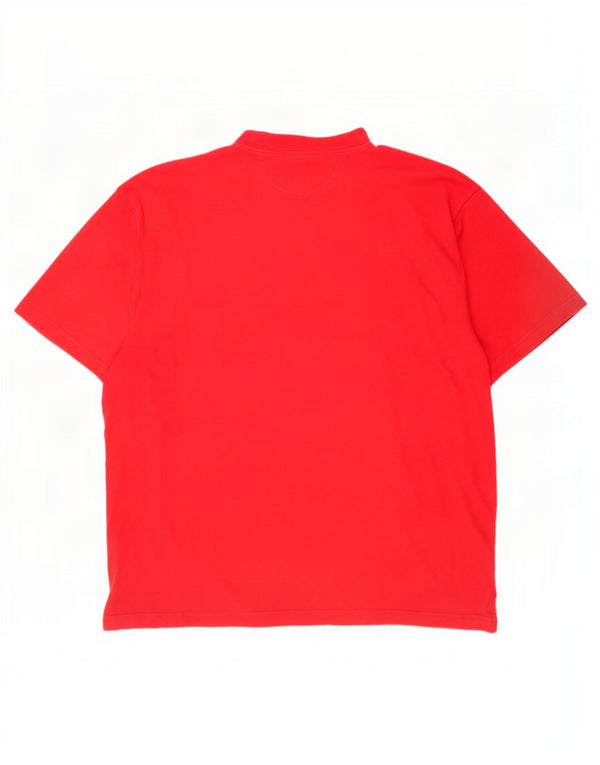 Adidas Herre T-Shirt Top UK 46/48 XL Rød Bomuld
