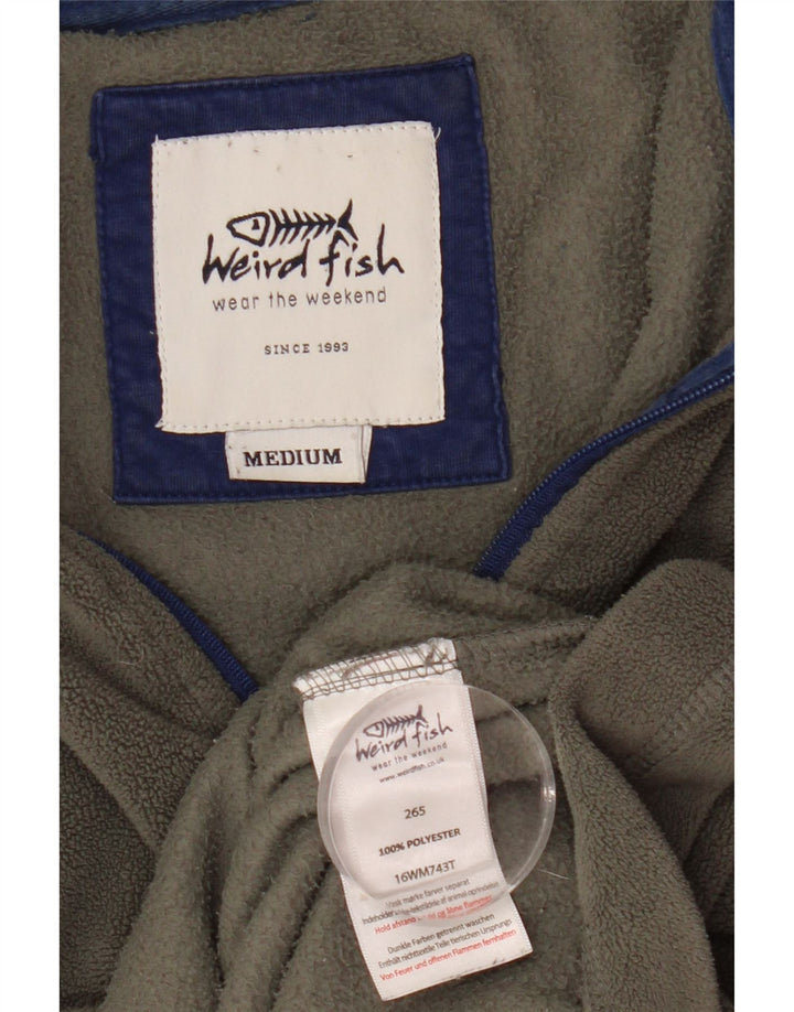 Weird Fish Herre lynlås hals Fleece Jumper Medium Grå Polyester