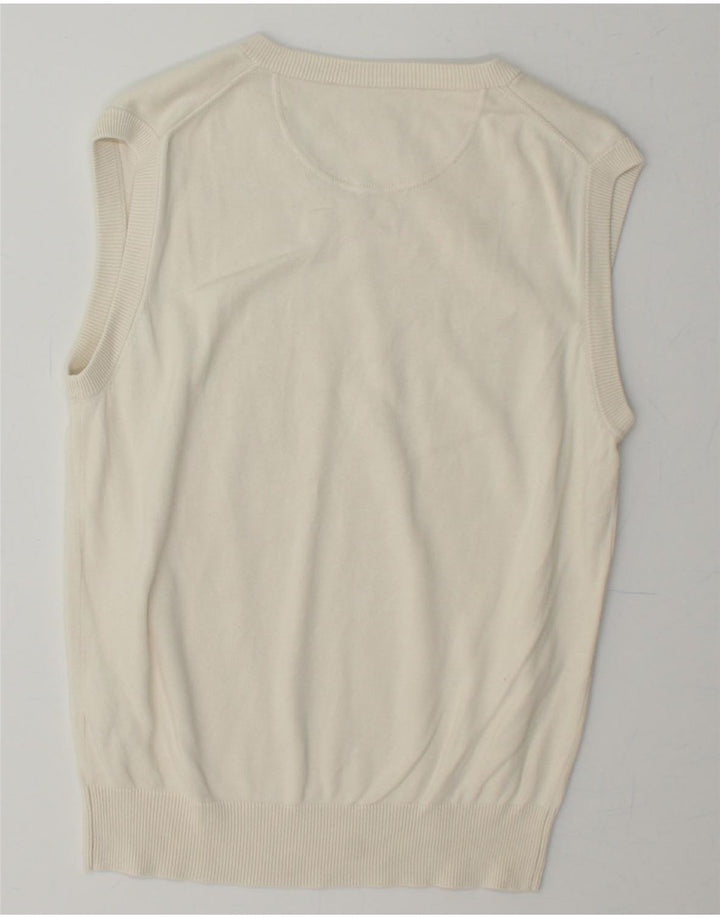 FILA Mens Vest Tank Top Small Beige Cotton Vintage Fila and Second-Hand Fila from Messina Hembry 