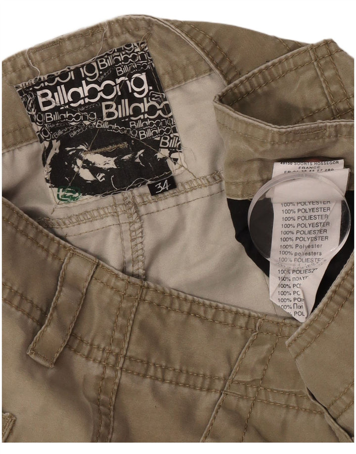 Billabong Herre Cargo Shorts W34 Large Khaki Polyester