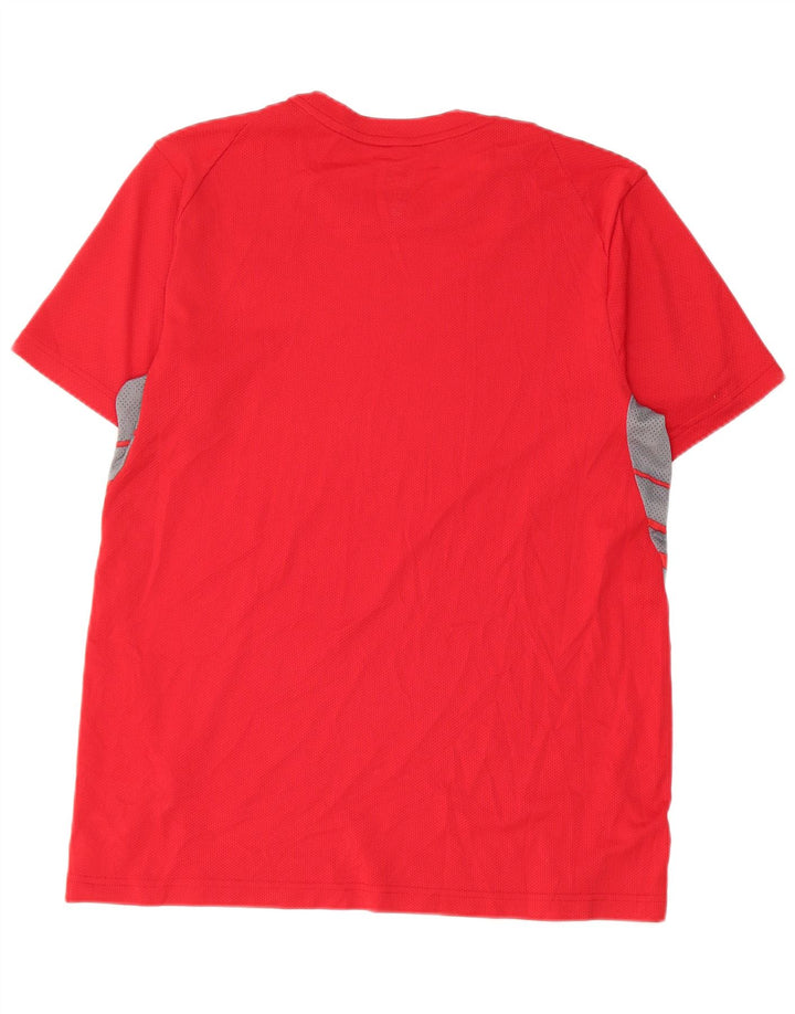 Nike Herre Dri Fit T-Shirt Top Stor Rød Colourblock Polyester