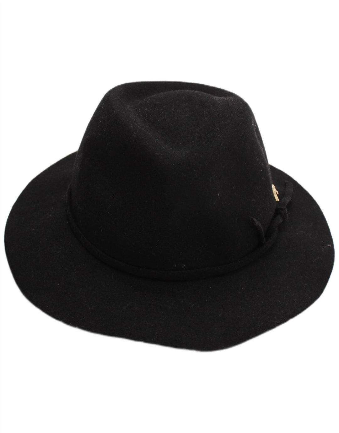 Replay Dame Fedora Hat One Size Black Wool Classic