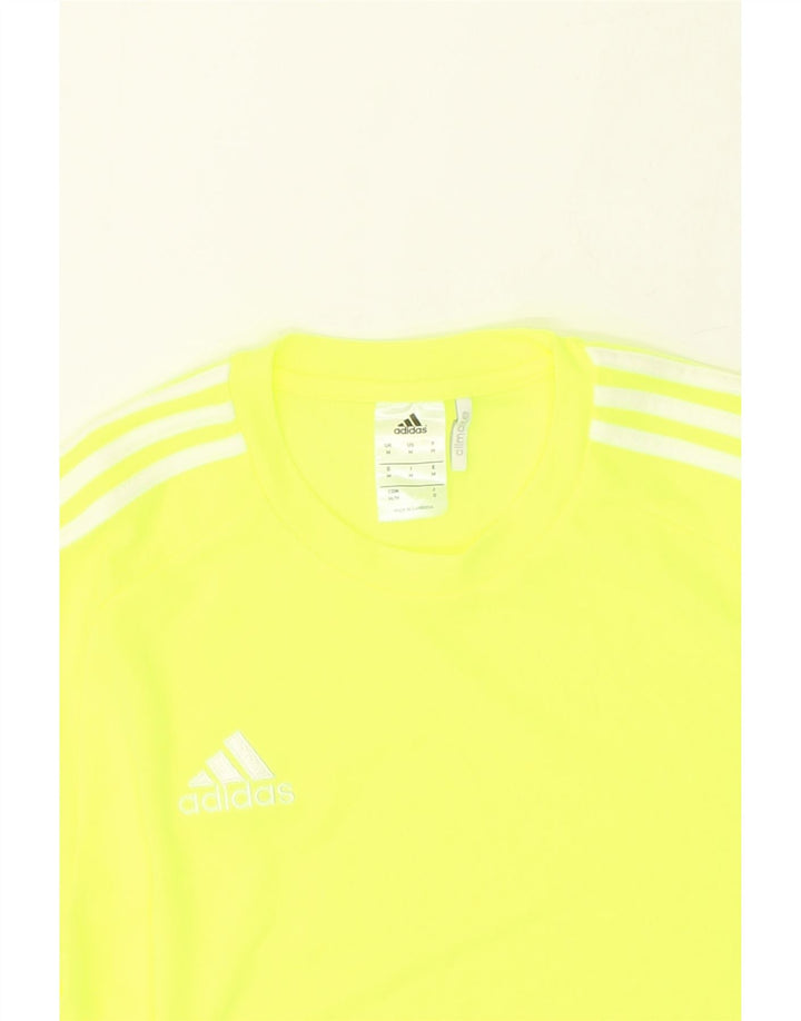 ADIDAS Mens Climalite T-Shirt Top UK 14 Medium Yellow Polyester Vintage Adidas and Second-Hand Adidas from Messina Hembry 