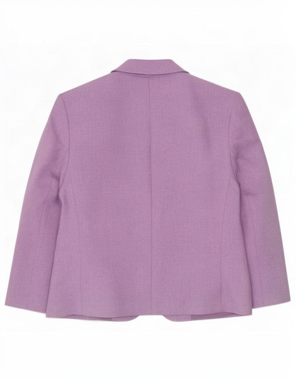 Marks & Spencer Dame Standard 1 Knap Blazer Jakke UK 12 Medium Lilla