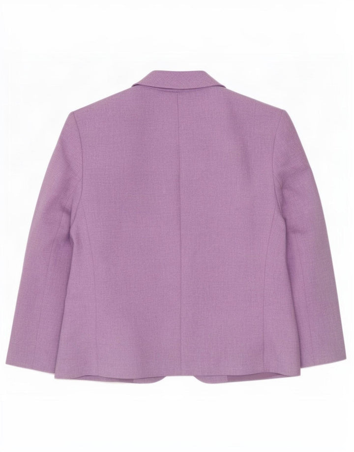 Marks & Spencer Dame Standard 1 Knap Blazer Jakke UK 12 Medium Lilla