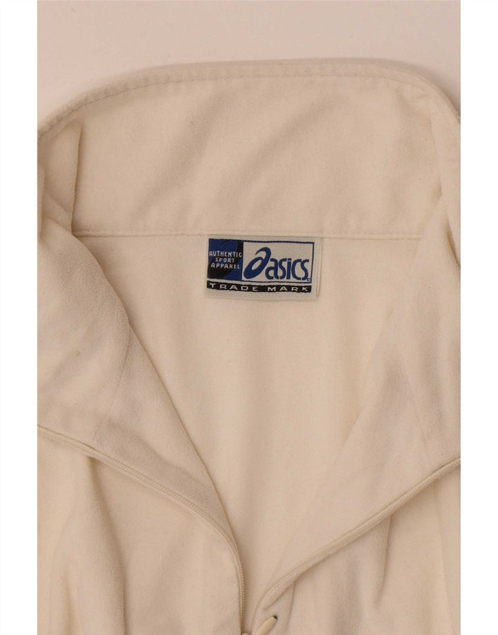 Asics Dame Fleece Jumper med lynlås DK 14 Medium White Polyester