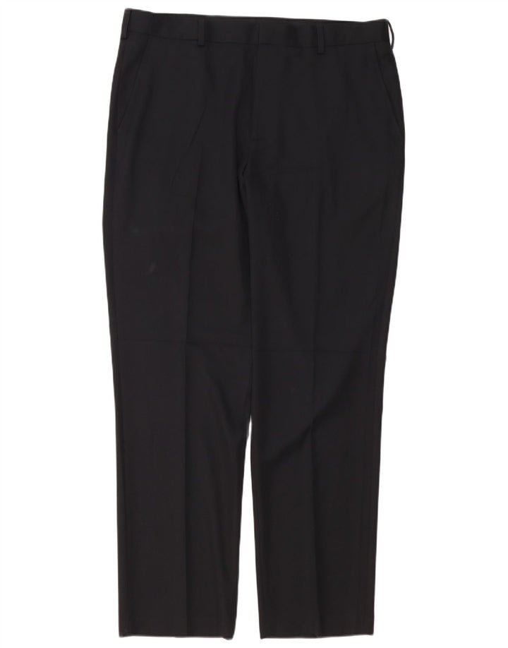 Izod Straight Suit Bukser til mænd W36 L32 Sort polyester