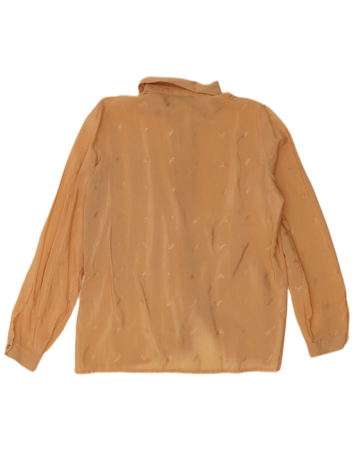 Barth Dame Abstrakt Mønster Langærmet Skjorte Bluse IT 42 Medium Beige