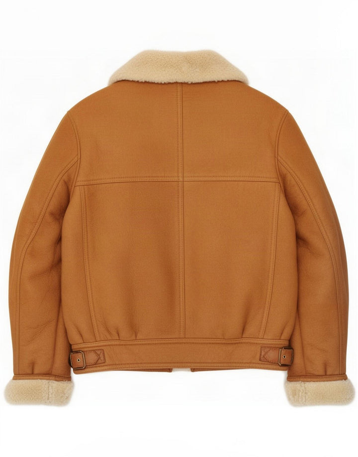 Vintage Herre Shearling Jacket IT 52 XL Beige