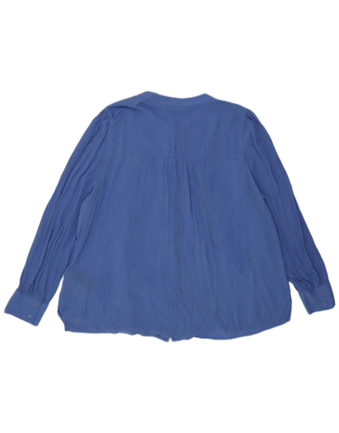 Marks & Spencer skjortebluse til kvinder UK 16 Stor blå viskose