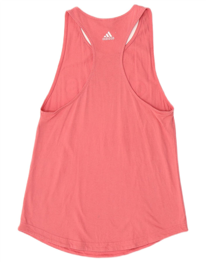 Adidas Dame Grafisk Vest Top UK 10 Small Pink