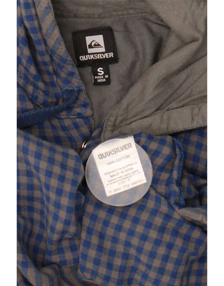 Quiksilver herre skovhugger flannel skjorte lille blå Gingham bomuld
