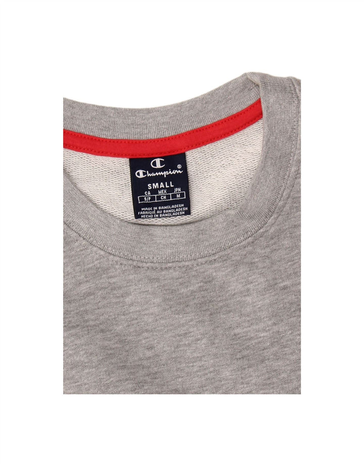 CHAMPION Mens Graphic Sweatshirt Jumper Small Grey