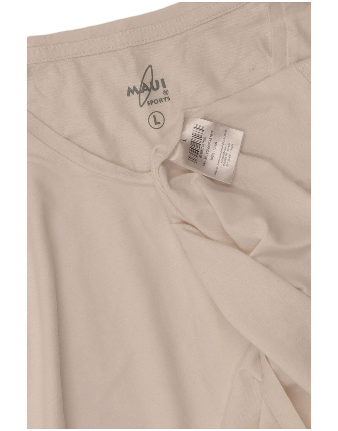 VINTAGE Herre T-Shirt Top Stor Hvid Bomuld