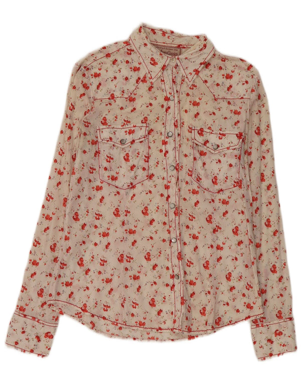 Marlboro Classics Womens Regular Fit skjortebluse UK 14 Medium White Floral