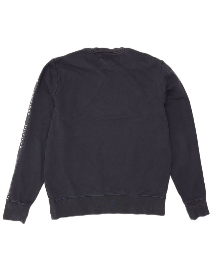 Tommy Hilfiger Herre Grafisk Sweatshirt Jumper Medium Navyblå Bomuld