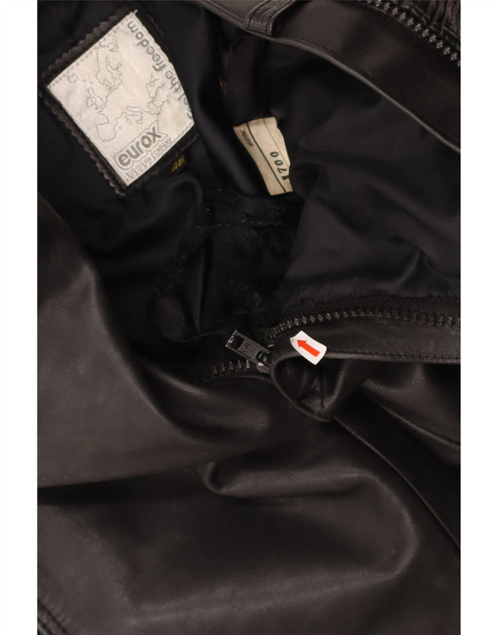 EUROX Mens Motorcycle Slim Trousers IT 48 Medium W32 L28 Black Leather