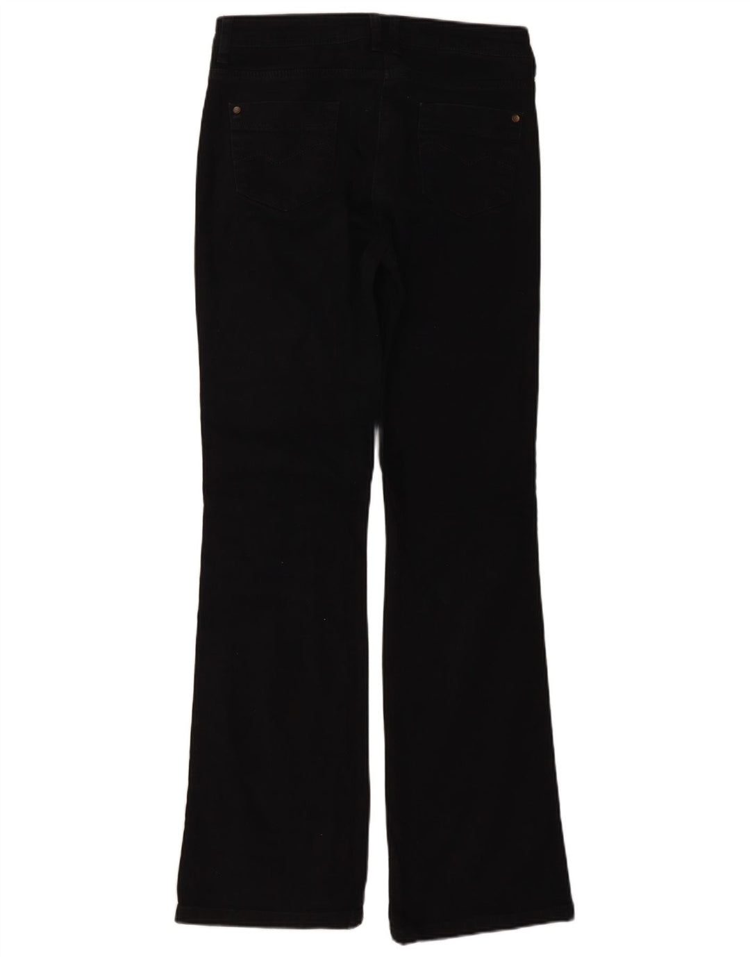 Marks & Spencer Dame Long Bootcut Jeans UK 10 Small W28 L33 Black Bomuld