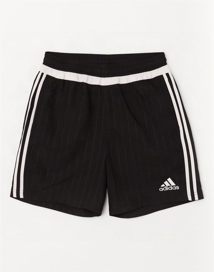 Adidas Sportshorts til mænd mellem sort stribet polyester