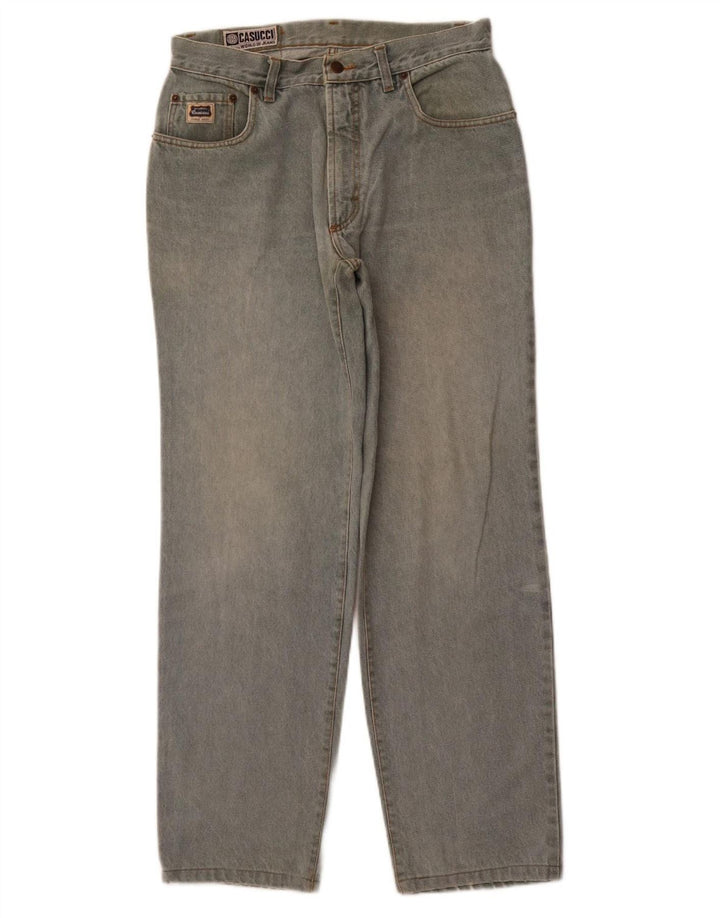 CASUCCI Mens Straight Jeans W32 L31 Grey