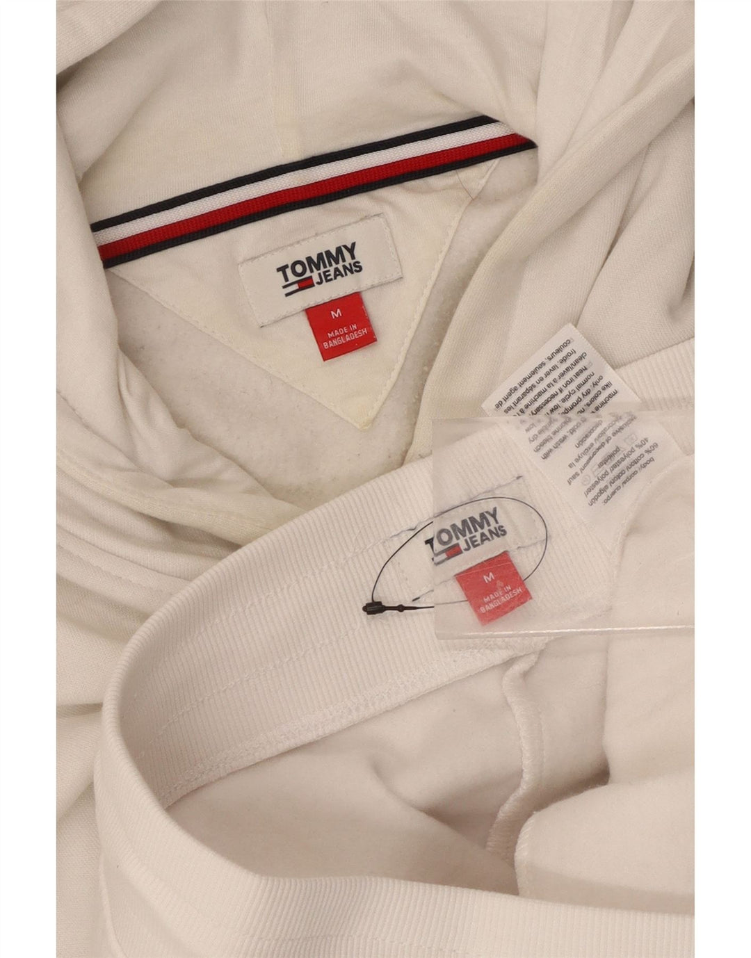 Tommy Hilfiger Graphic Full Tracksuit til kvinder UK 14 Medium White Cotton