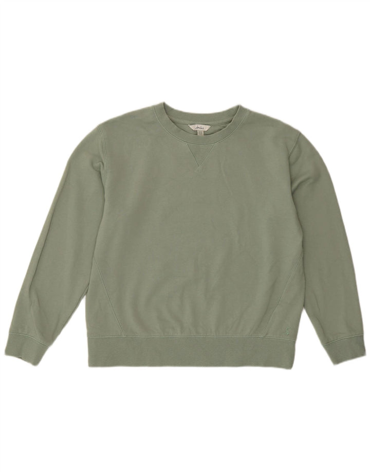 Joules Dame Oversized Sweatshirt Jumper UK 10 Lille grøn bomuld
