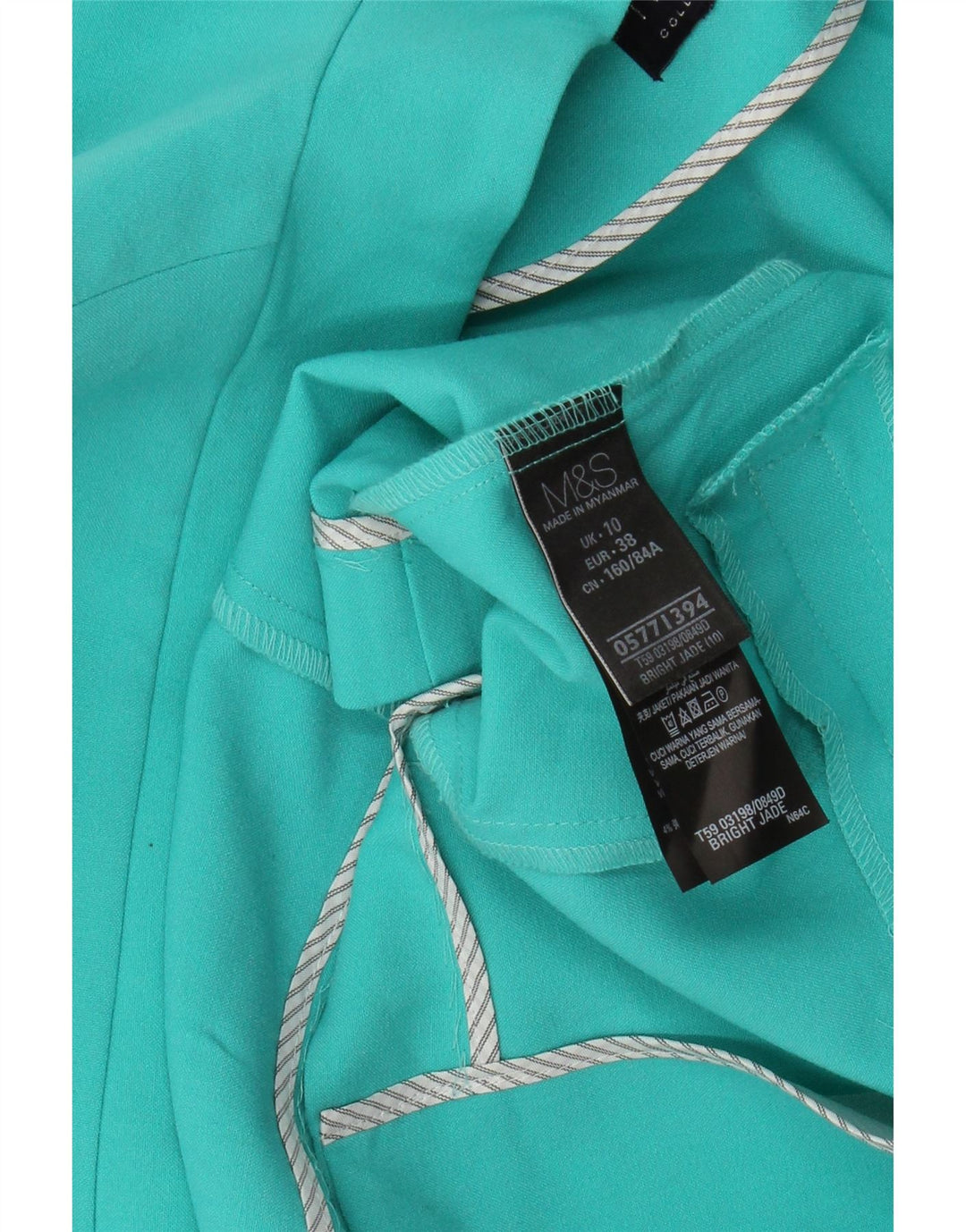 Marks & Spencer Womens Open Blazer Jacket UK 10 Small turkis polyester