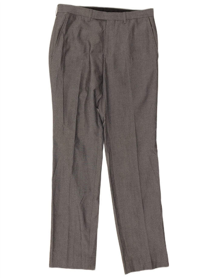 Marks & Spencer Straight Suit Bukser til mænd W30 L31 Grå polyester