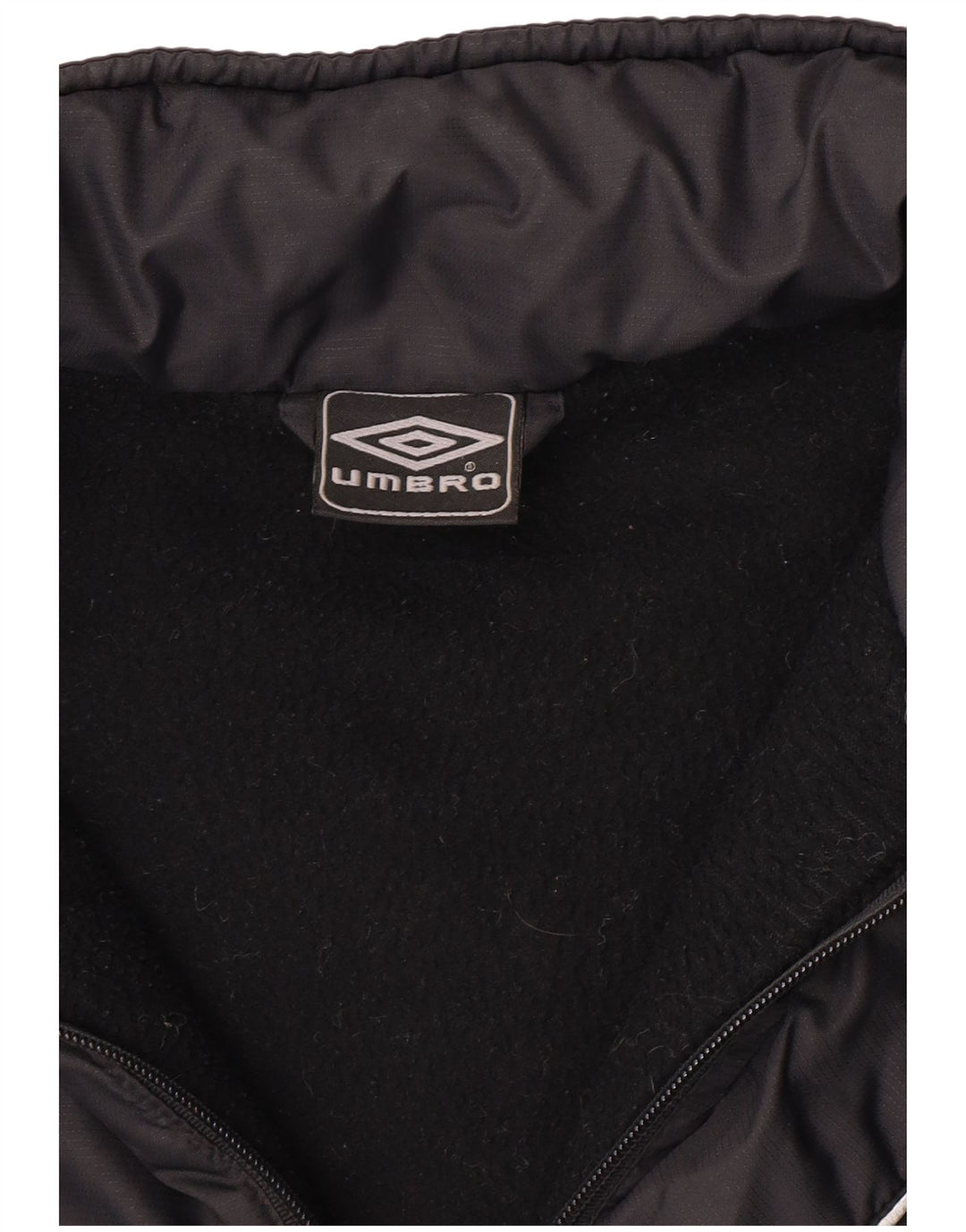 Umbro Herre Hooded Windbreaker Jacket UK 36 Small Black Nylon