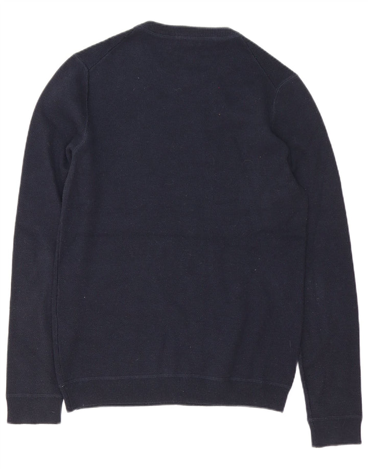 Reiss herre rund hals sweater lille marineblå polyester