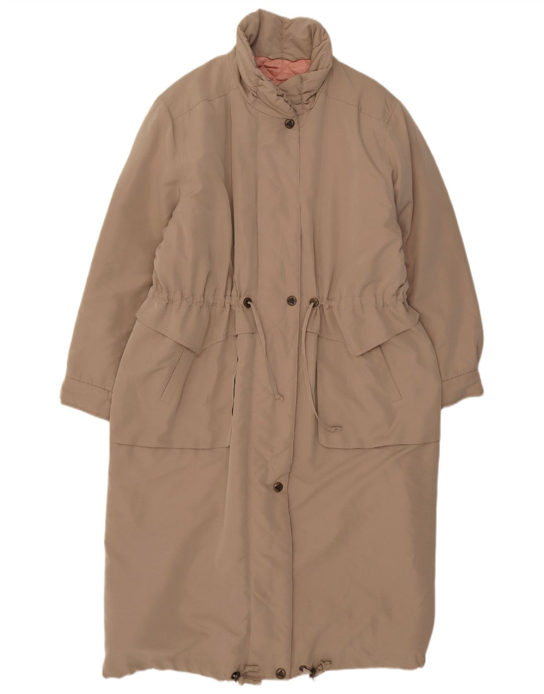 Trevira Dame Regnfrakke UK 16 Stor Beige Polyester