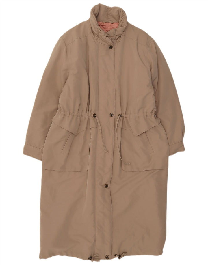 Trevira Dame Regnfrakke UK 16 Stor Beige Polyester