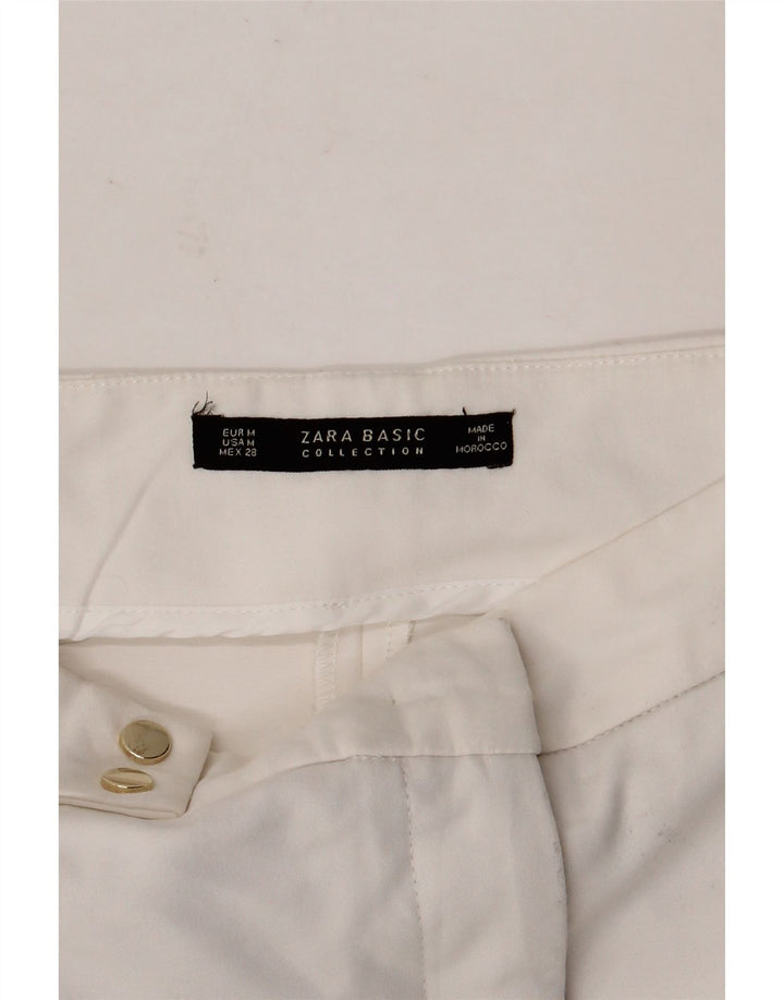 Zara Chino Shorts Medium W28 Hvid til kvinder