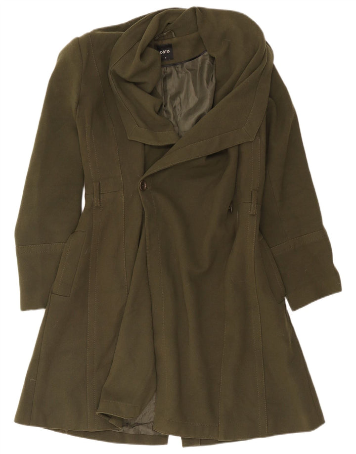 Oasis Dame Overfrakke UK 14 Medium Khaki Polyester