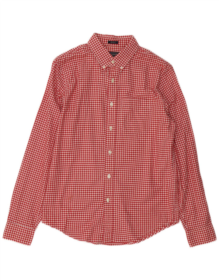 Abercrombie & Fitch Herreskjorte Medium Rød Gingham Bomuld