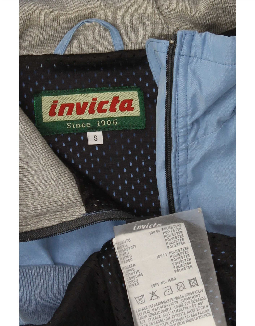 Invicta Bomberjakke til mænd UK 36 Lille blå polyester