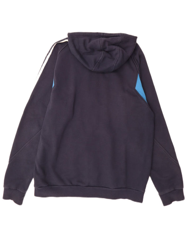 Adidas Mens Graphic Zip Hoodie Sweater XL Navy Blue Colourblock Sports