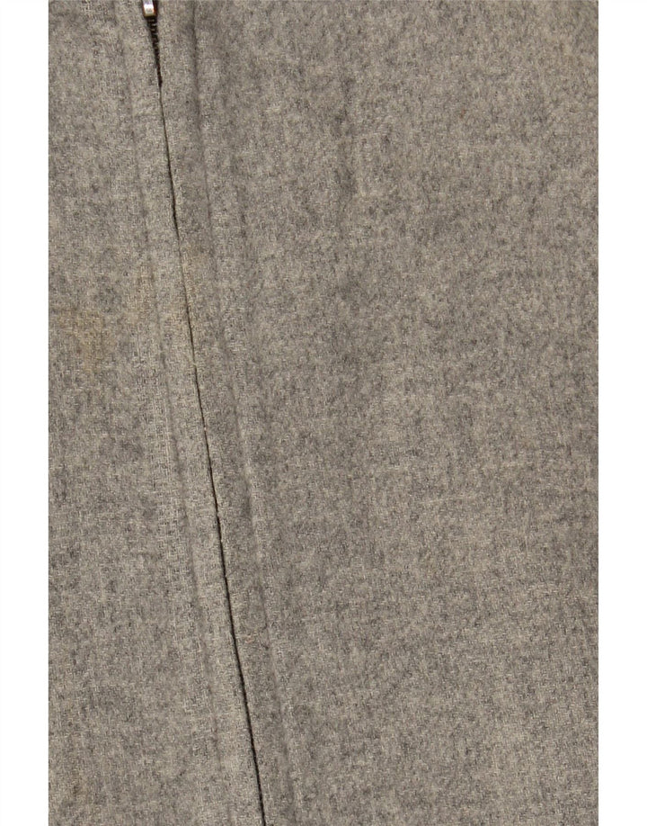 MASSIMO DUTTI Dame Hooded Bomber Jacket UK 16 Large Grå