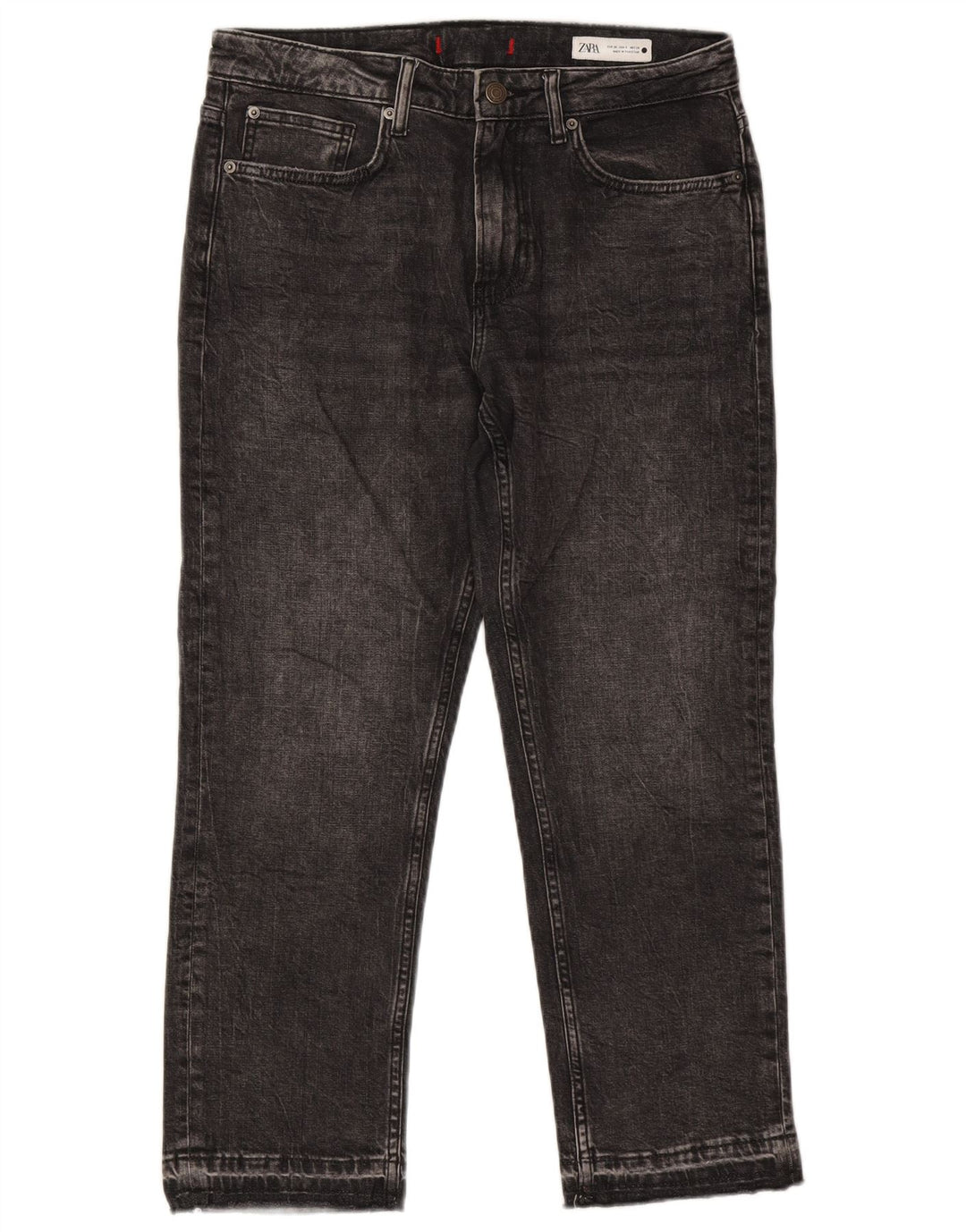 ZARA Straight Jeans til kvinder EU 38 Small W28 L26 Sort