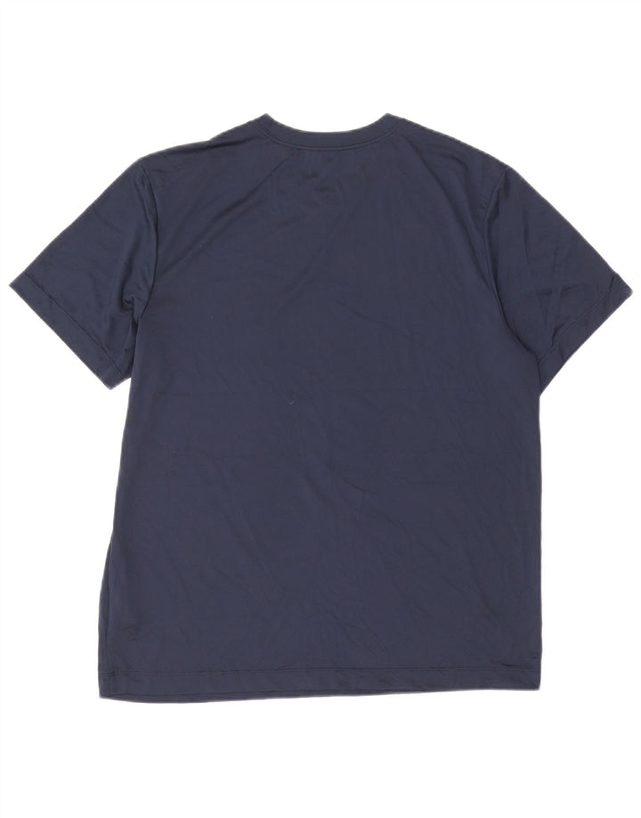Nike herre Dri Fit T-shirt top XL marineblå polyester