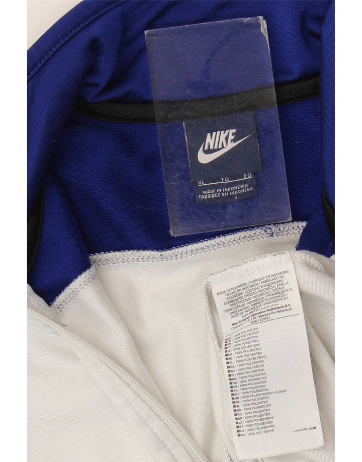 Nike træningsdragt topjakke til kvinder UK 18 XL Hvid Colourblock Polyester