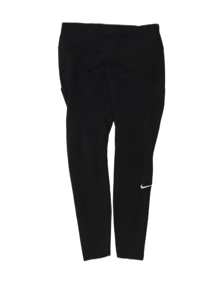 Nike Womens Crop Leggings UK 14 Large Black