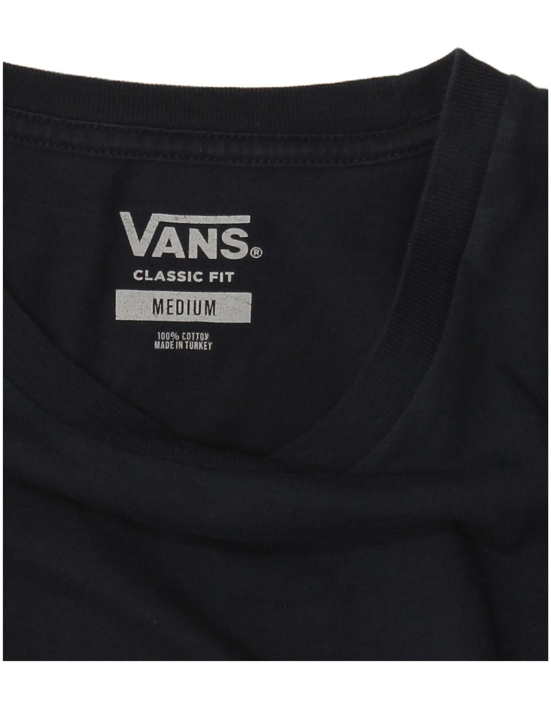Vans Herre Classic Fit Grafisk T-Shirt Top Medium Navyblå Bomuld