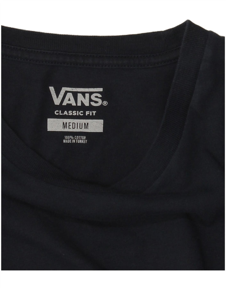 Vans Herre Classic Fit Grafisk T-Shirt Top Medium Navyblå Bomuld