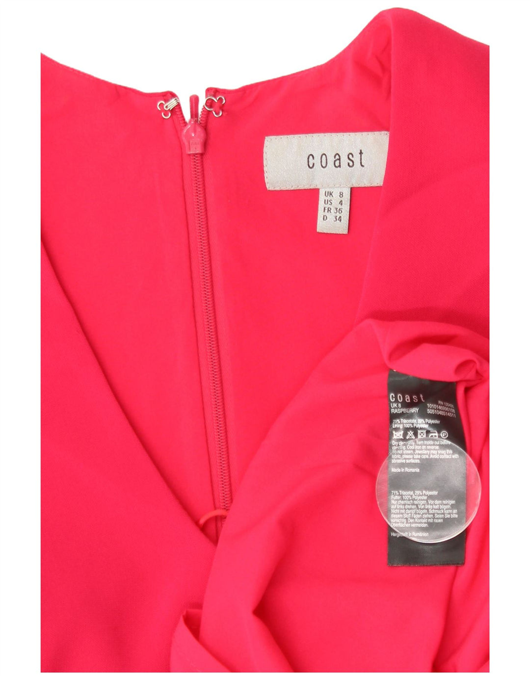 Coast Womens Bodycon Dress UK 8 Small Pink Triacetat