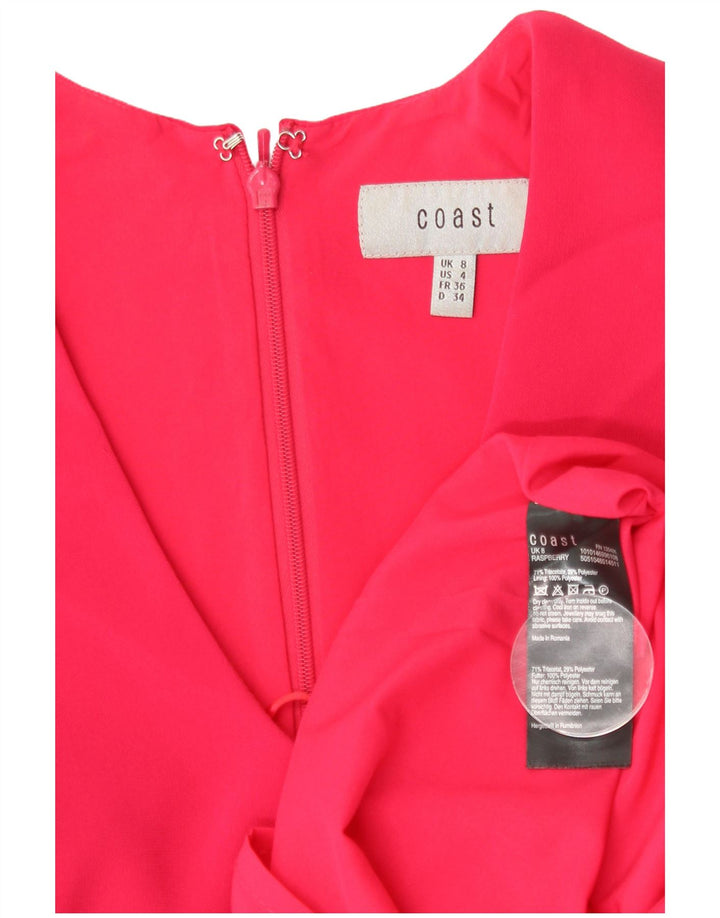 Coast Womens Bodycon Dress UK 8 Small Pink Triacetat