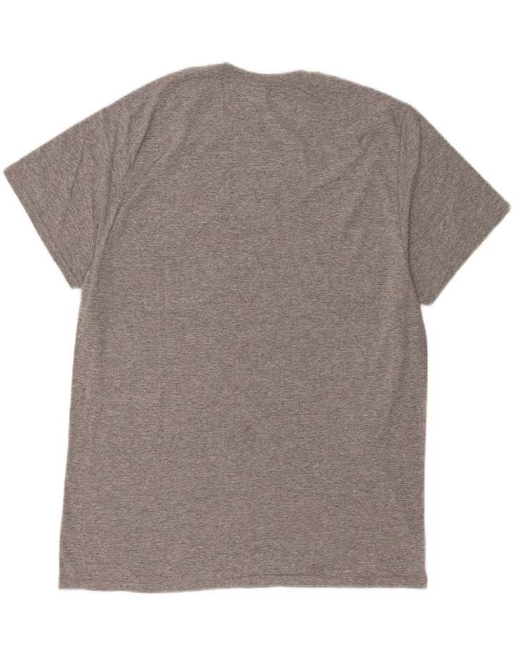 RUSSELL ATHLETIC Mens T-Shirt Top Large Grey Polyester Vintage Russell Athletic and Second-Hand Russell Athletic from Messina Hembry 