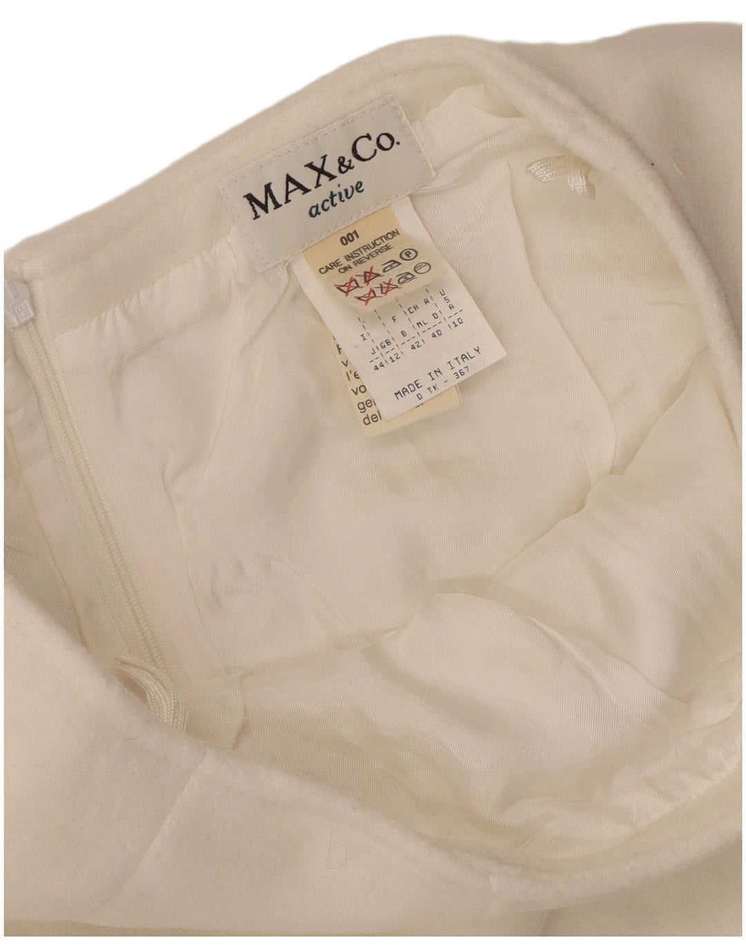 Max & Co. Mininederdel til kvinder UK 12 Medium W26 Hvid polyester