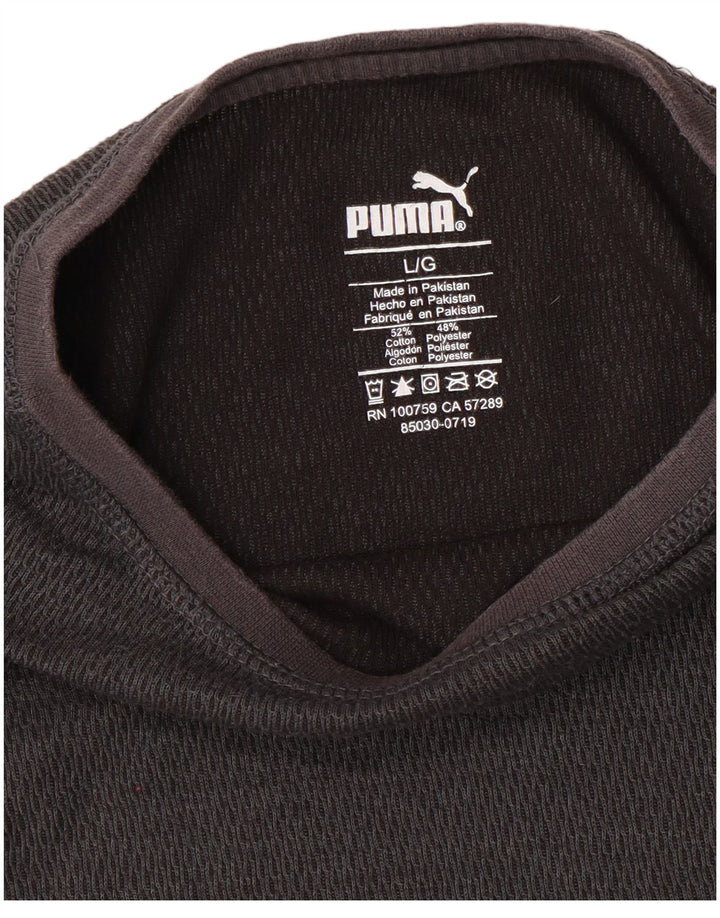 PUMA Herre Top Langærmet Stor Grå Bomuld