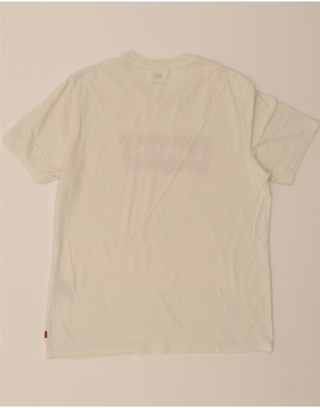LEVI'S Mens Graphic T-Shirt Top Medium White Cotton Vintage Levi's and Second-Hand Levi's from Messina Hembry 